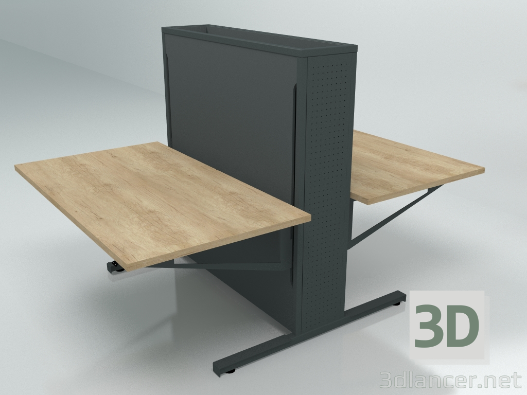 3D Modell Arbeitstisch Flow FLW14 (1400x1900) - Vorschau