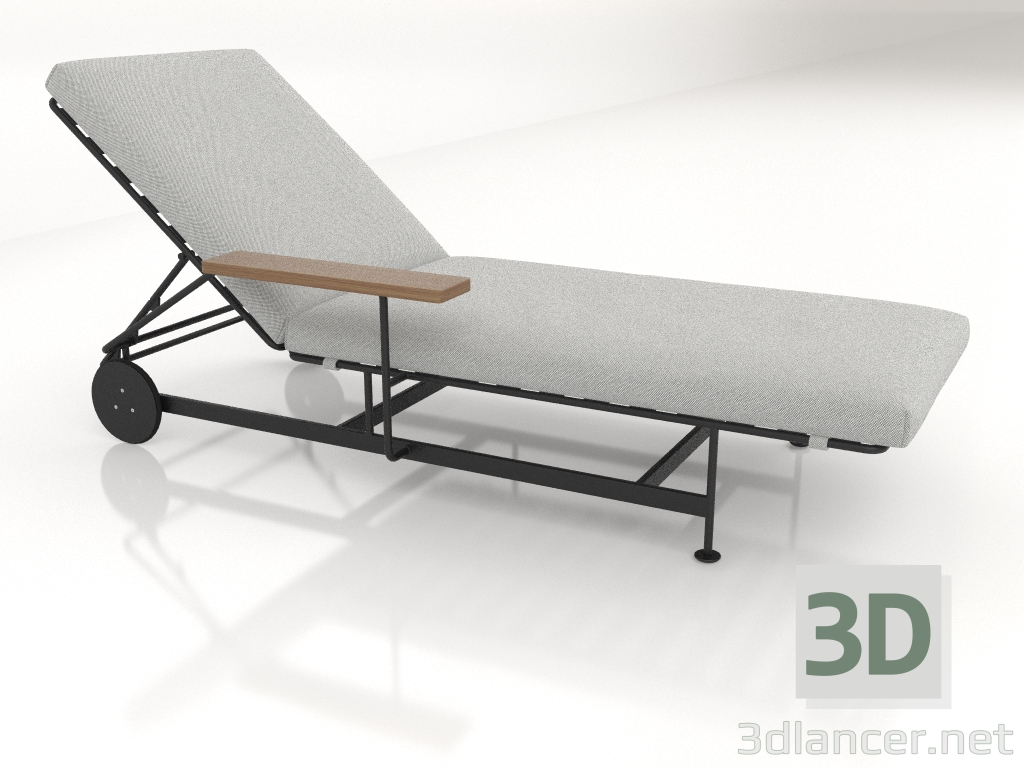 3D modeli Sağda kol dayamalı şezlong - önizleme