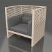 3d model Normando lounge chair with a high back (Sand) - preview