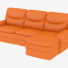 3d model Leather sofa for three persons - preview