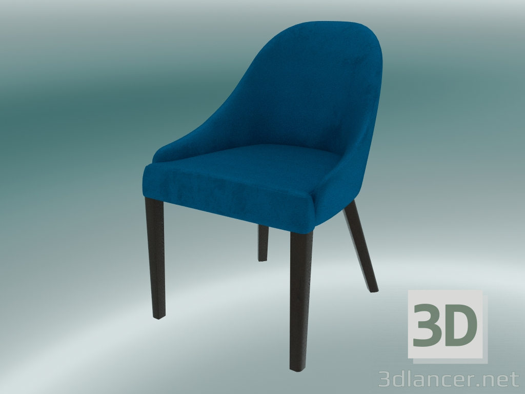 3d model Edgar Half Chair (Blue) - preview