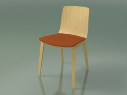 Silla 3978 (4 patas de madera, con una almohada en el asiento, abedul natural)