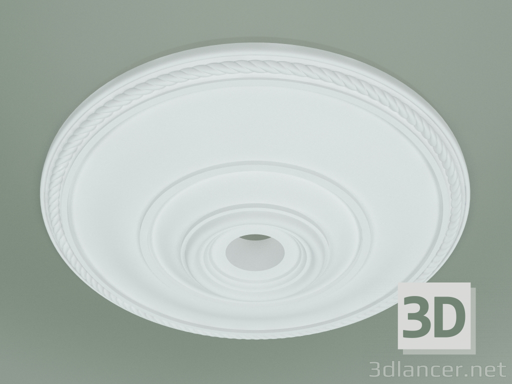 3D Modell Rosette mit Ornament RW005-1 - Vorschau