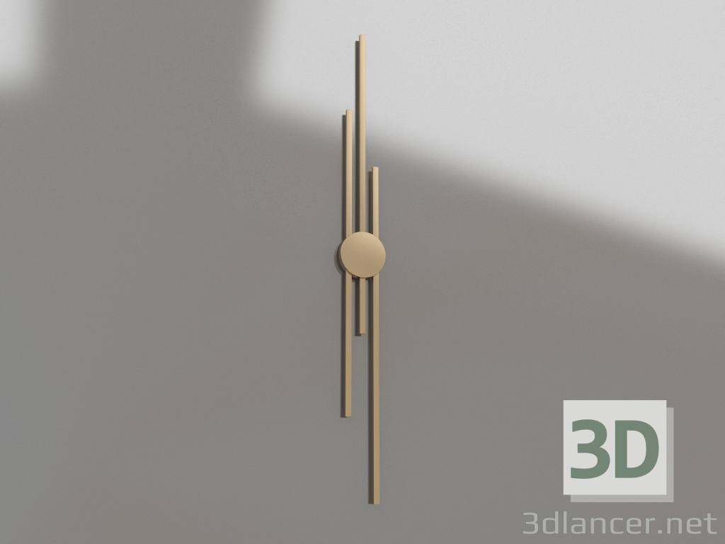 3d model Lámpara de pared Lauryn oro (08428-1203.33) - vista previa