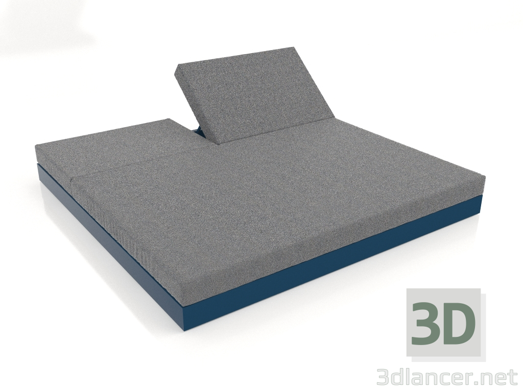 3d модель Ліжко зі спинкою 200 (Grey blue) – превью