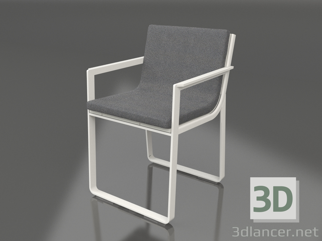 modello 3D Sedia da pranzo (Grigio agata) - anteprima