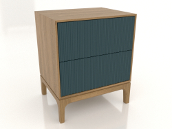 Comodino FARGO 2 cassetti con frontali fresati (onda marina, rovere naturale, opzione 1)