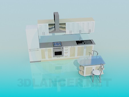 3d model Cocina - vista previa