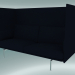 3D Modell Doppelsofa mit hoher Rückenlehne Outline (Vidar 554, Poliertes Aluminium) - Vorschau