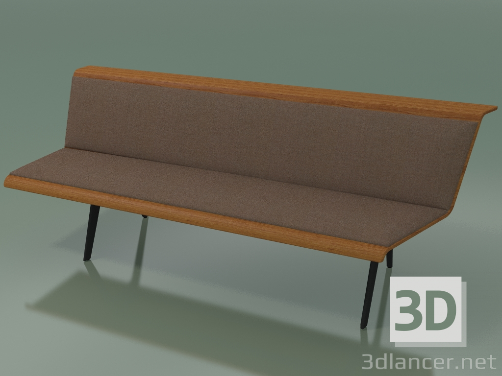 modello 3D Modulo angolare triplo Waiting 4515 (135 ° a sinistra, effetto Teak) - anteprima