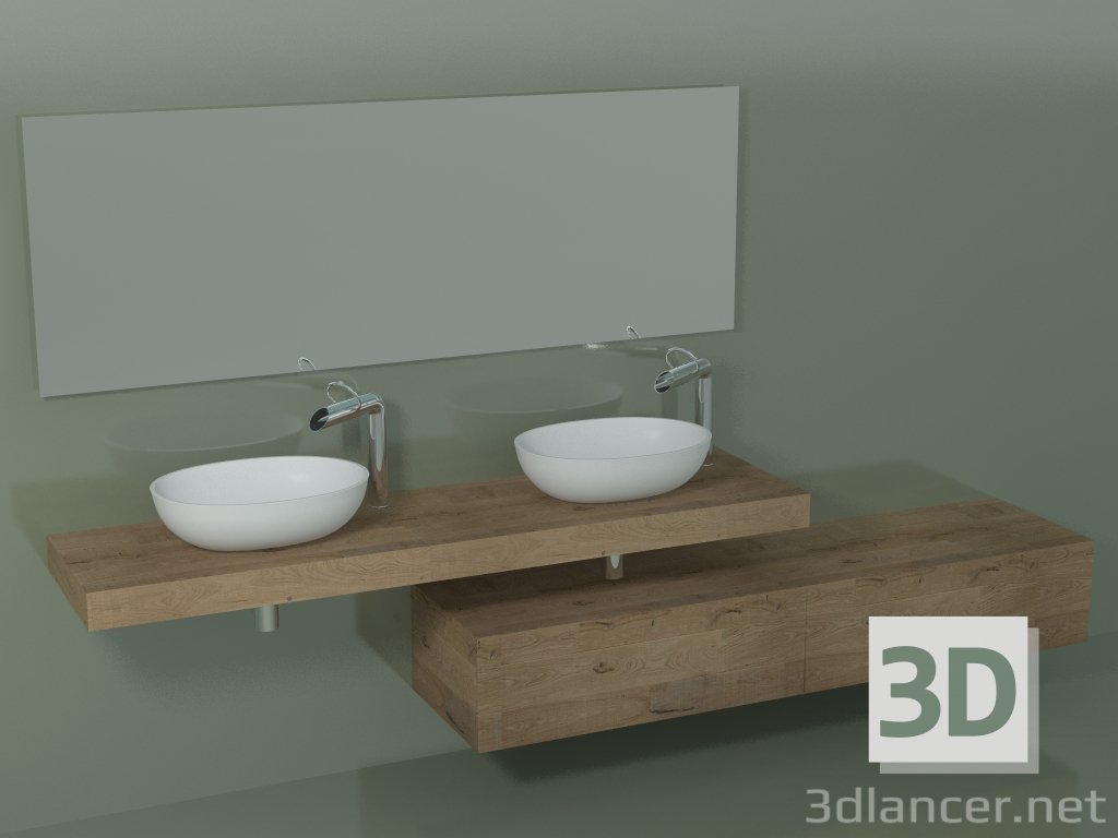 modello 3D Sistema arredo bagno (D10) - anteprima