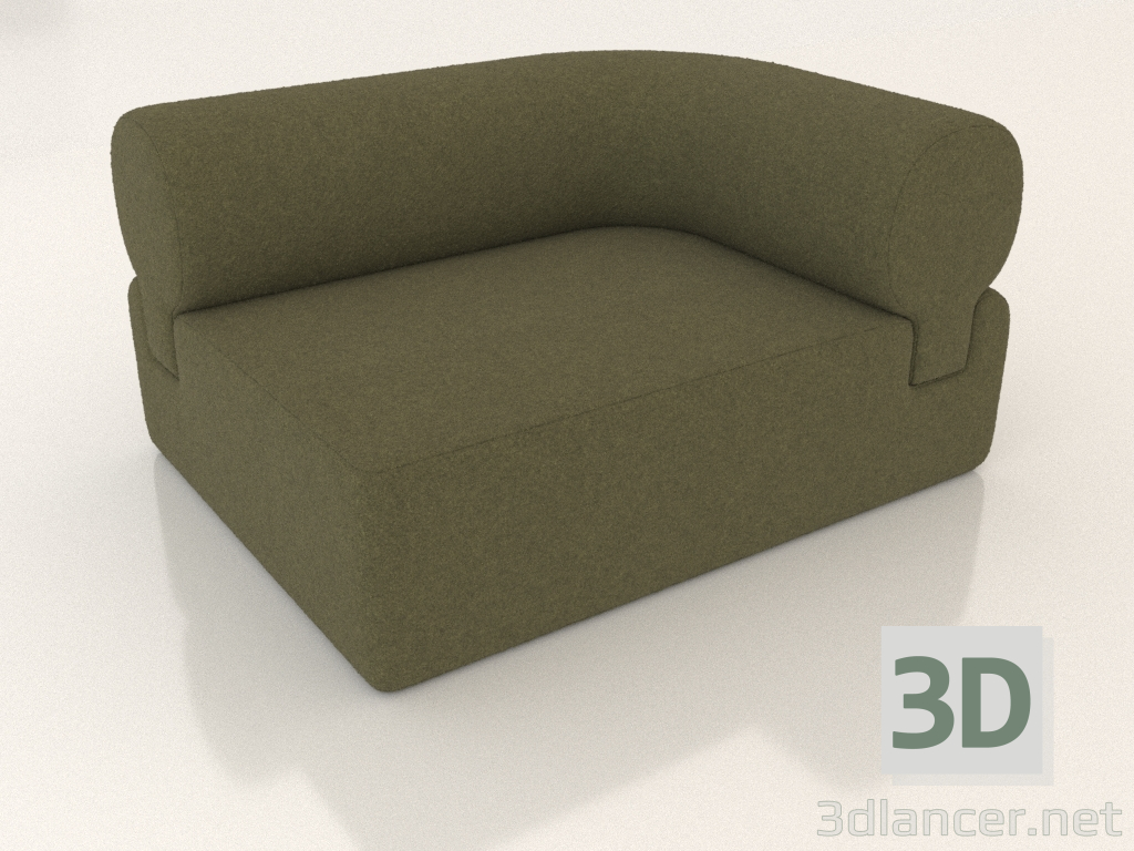 3d model Sofá modular de roble (sección 4.2) - vista previa