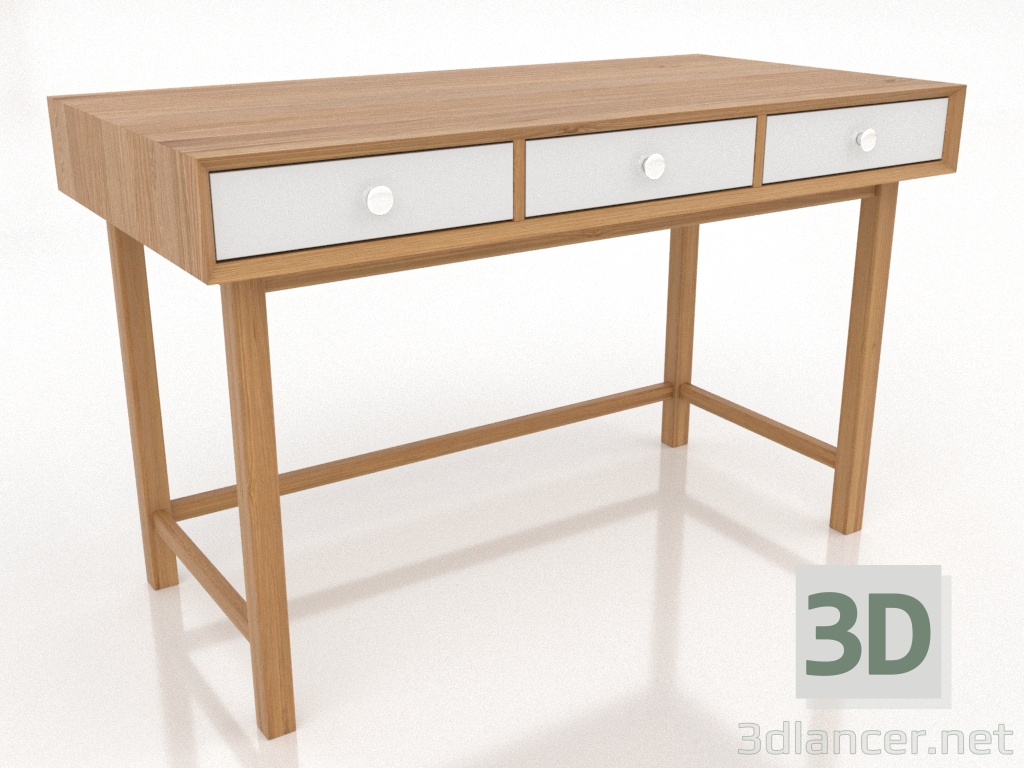 3D Modell Schreibtisch 2 1200 X 600 mm (Eiche natur) - Vorschau 3D Modell Schreibtisch 2 1200 X 600 mm (Eiche natur) - Vorschau