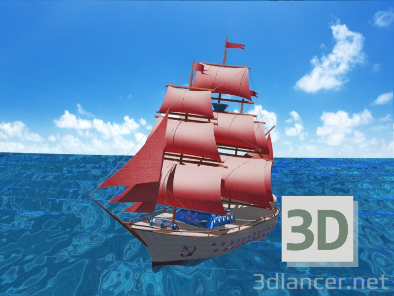 3D Yelkenli "Gizli" modeli satın - render