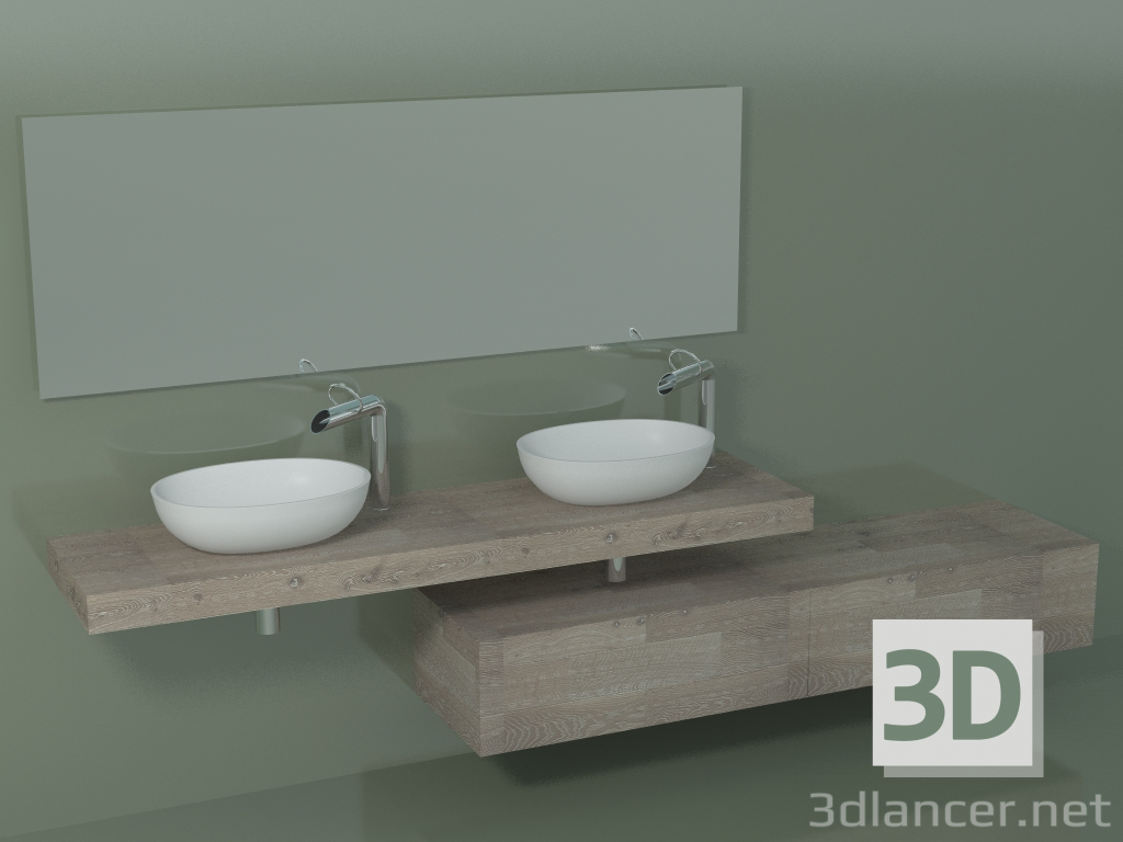 modello 3D Sistema arredo bagno (D11) - anteprima