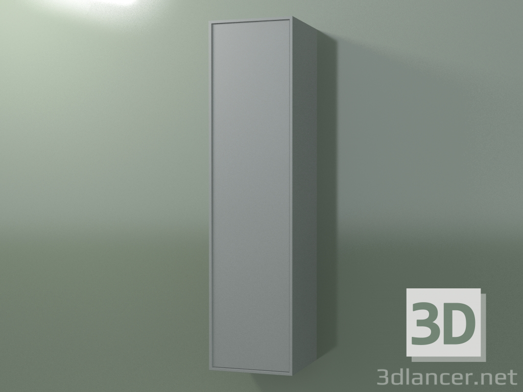 3D Modell Wandschrank mit 1 Tür (8BUBEDD01, 8BUBEDS01, Silbergrau C35, L 36, P 36, H 144 cm) - Vorschau