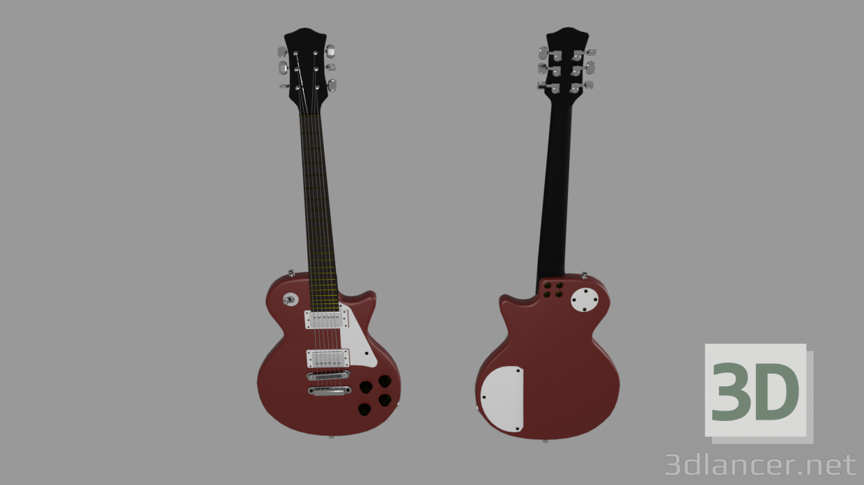 modello 3D di Les Paul Guitar comprare - rendering