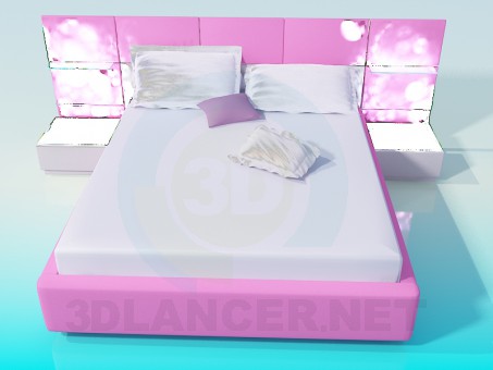 3D Modell Bett - Vorschau