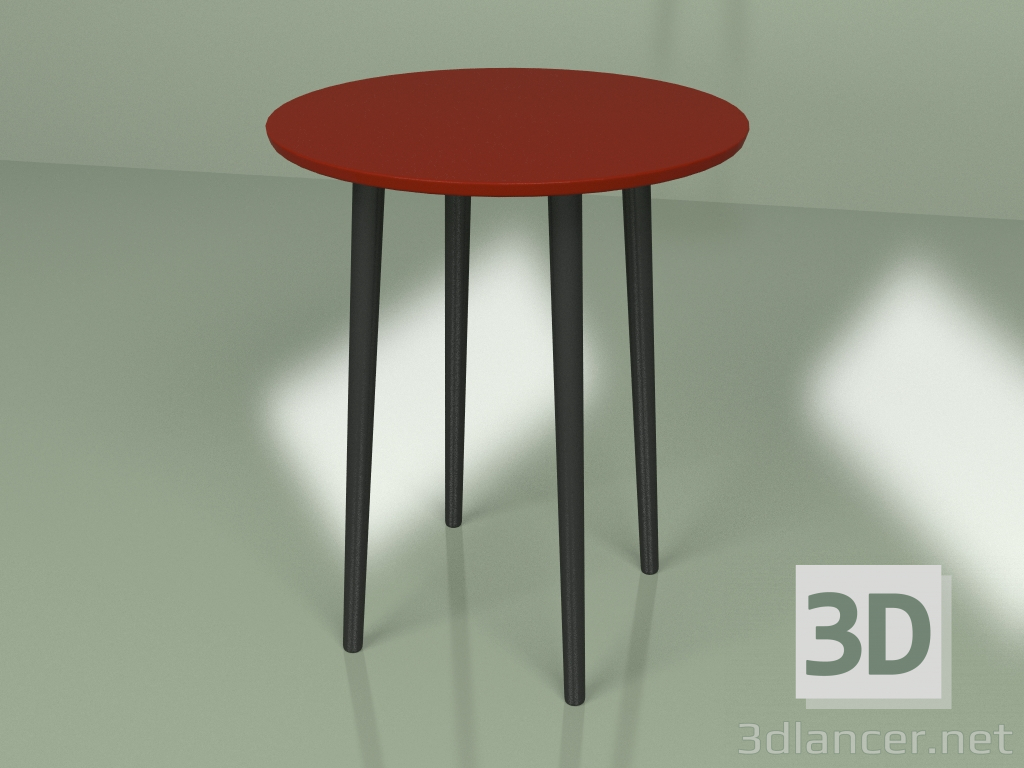 modello 3D Mini tavolo Sputnik (bordeaux) - anteprima