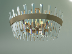 Lampadario a soffitto Steccato 10111-8 (strotskis bronzo dorato-cristallo chiaro)