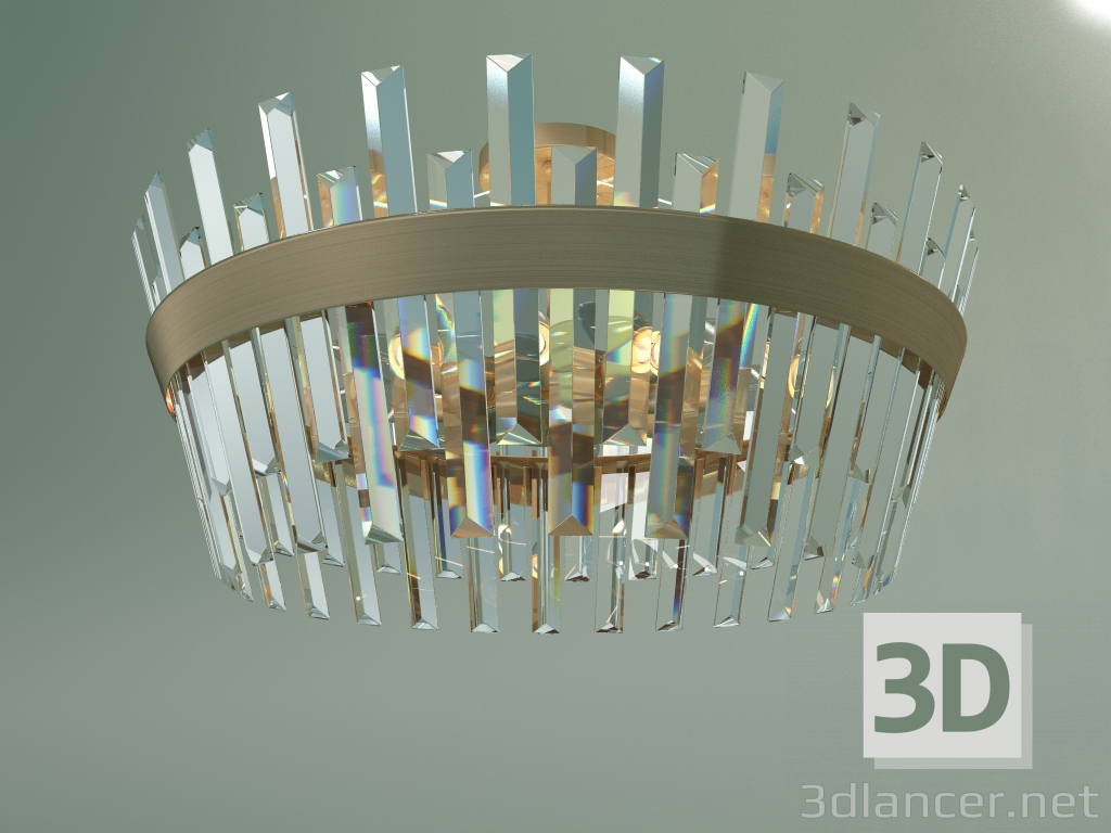 3d model Ceiling chandelier Steccato 10111-8 (golden bronze-clear crystal Strotskis) - preview