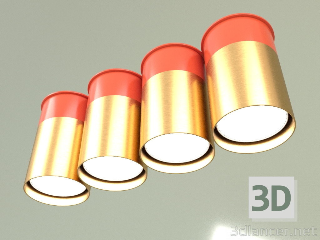 3d model Spotlight BP 6345-4 (Gold) - preview