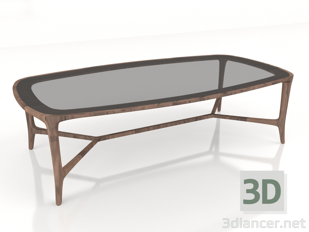 3D Modell Couchtisch Jun rechteckig - Vorschau