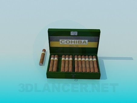 3D Modell Schachtel Cohiba Zigarren - Vorschau