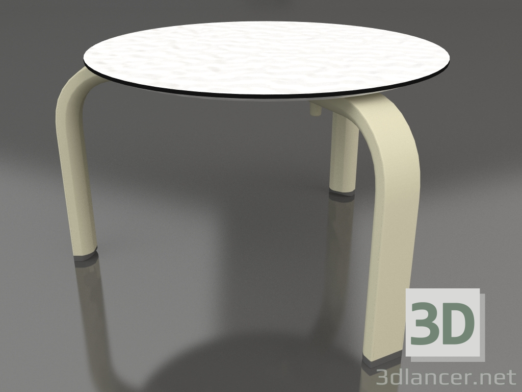 Modelo 3d Mesa lateral (Ouro) - preview