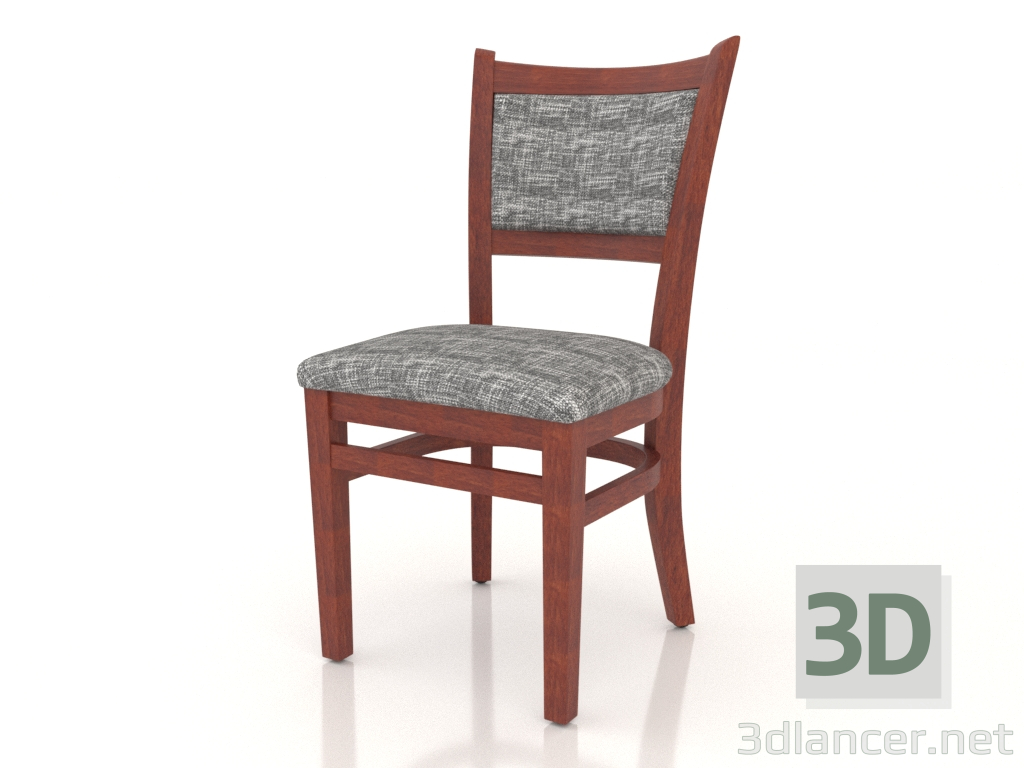 modèle 3D Chaise Chester (Cognac) - preview