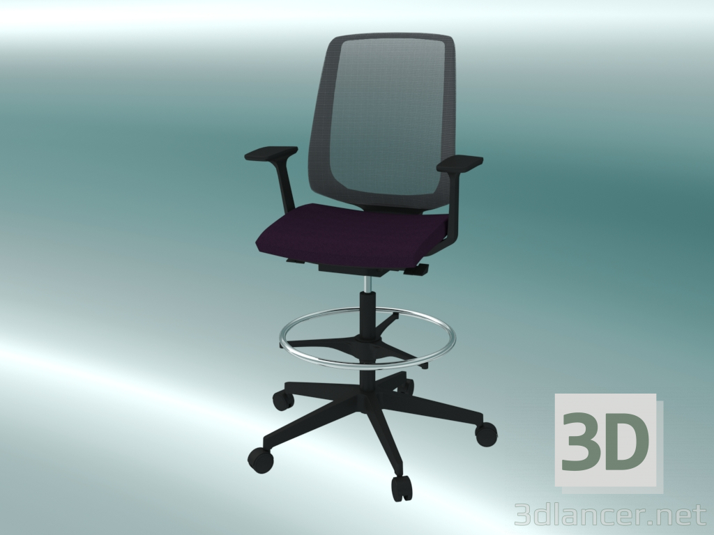 3D modeli Bar taburesi (350ST P60) - önizleme