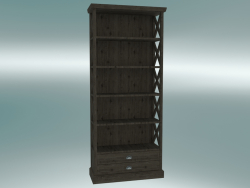 Libreria Cambridge con 2 cassetti grandi (Rovere scuro)