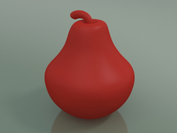 Sculpture Céramique Poire (H 28cm, RAL 3028 Pure Red)