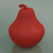 modèle 3D Sculpture Céramique Poire (H 28cm, RAL 3028 Pure Red) - preview