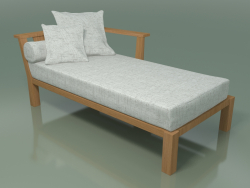 Tik ağacında modüler daybed, açık InOut (20R)