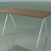 3D Modell Rechteckiger Tisch 5408 (H 74 - 79x139 cm, Laminat Fenix F05, V12) - Vorschau