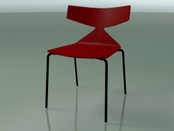 Silla apilable 3701 (4 patas de metal, rojo, V39)