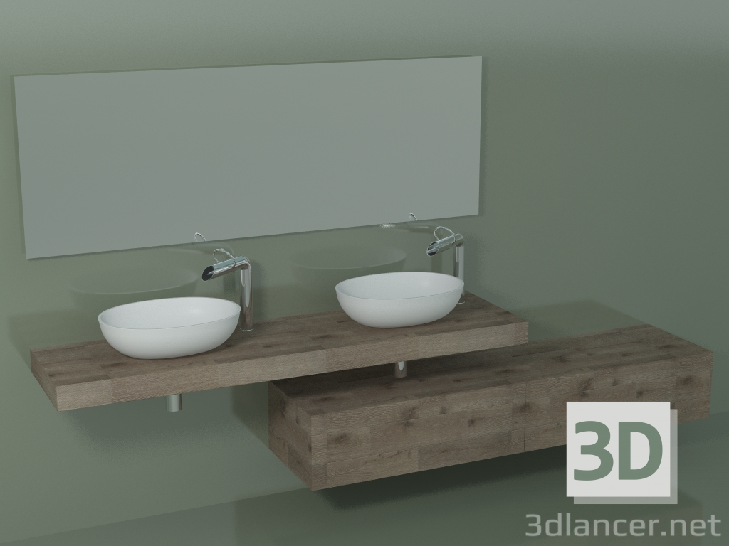 3d model Sistema de decoración de baño (D12) - vista previa