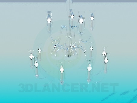 Modelo 3d Candelabro com velas - preview