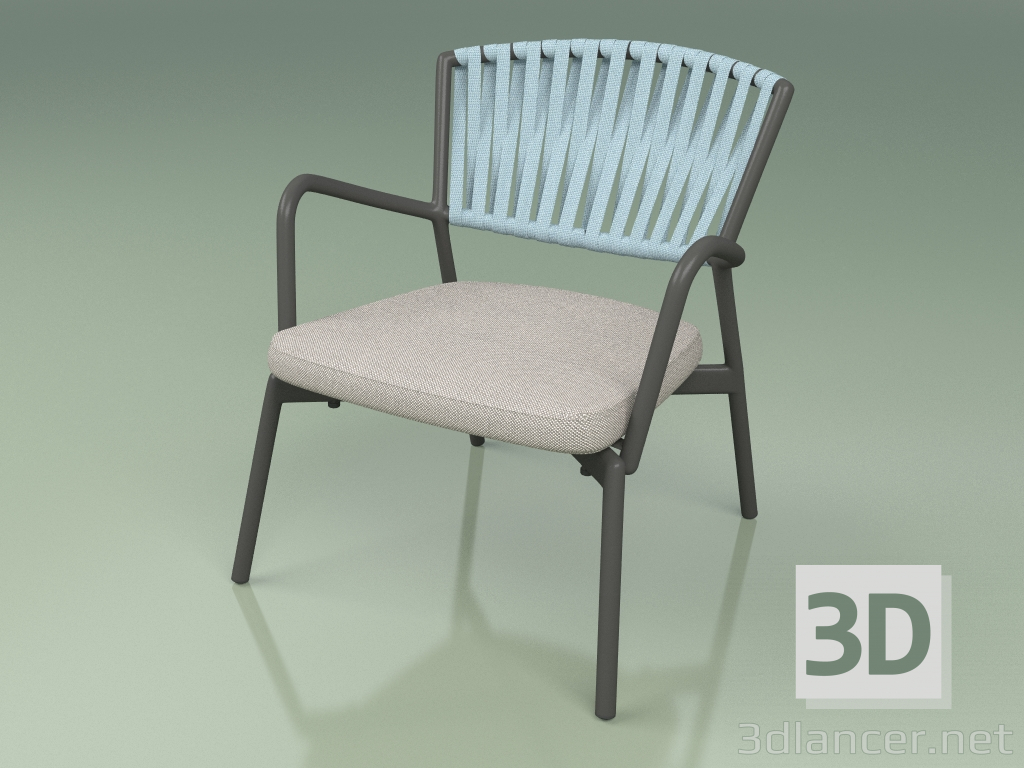 3d model Silla con asiento blando 127 (Belt Sky) - vista previa