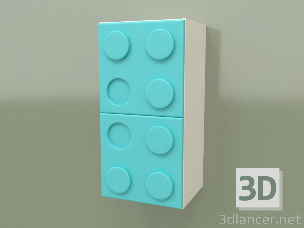 3d model Wall mounted vertical shelf (Aqua) - preview