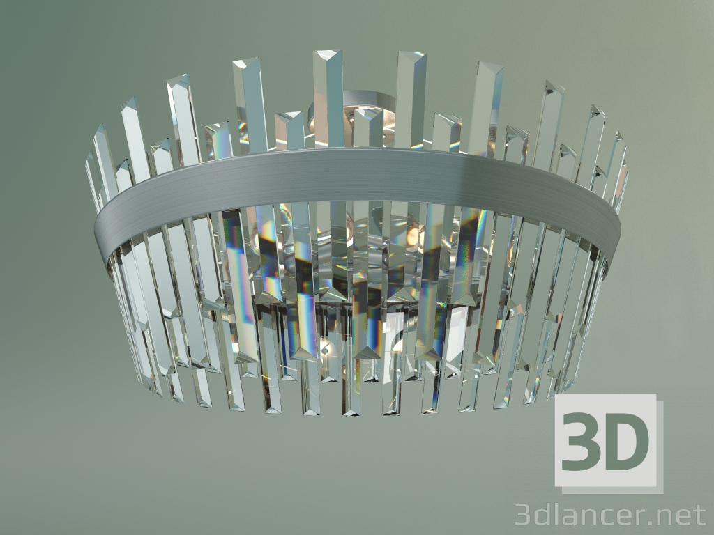 Modelo 3d Candelabro de teto Steccato 10111-8 (Strotskis de cristal acetinado-níquel claro) - preview