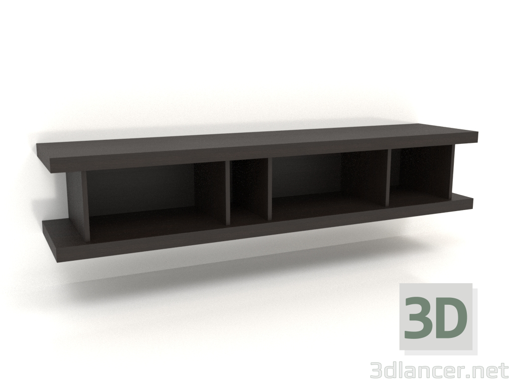 Modelo 3d Armário de parede TM 13 (1800x400x350, madeira castanho escuro) - preview