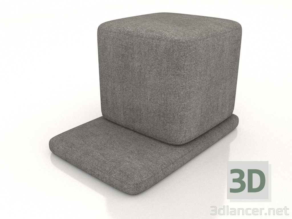 modèle 3D Pouf Coast S (gris) - preview