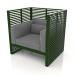 3d model Sillón Normando con respaldo alto (Verde botella) - vista previa