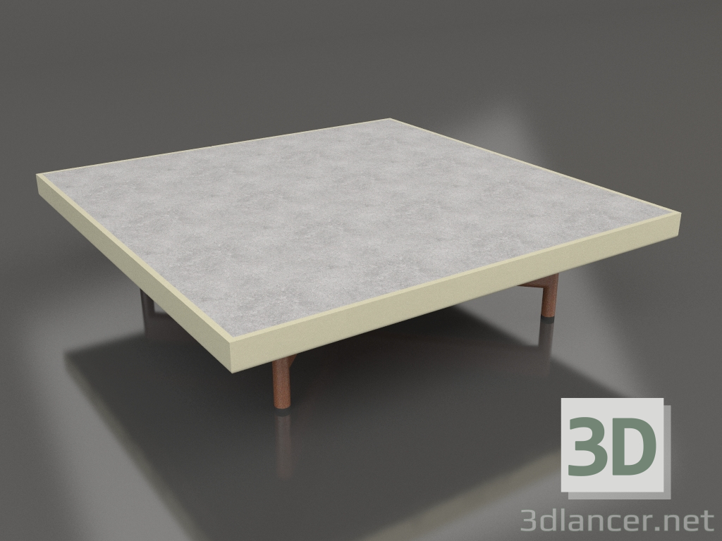 3D Modell Quadratischer Couchtisch (Gold, DEKTON Kreta) - Vorschau