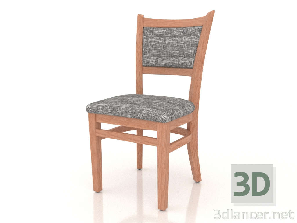 modello 3D Sedia Chester (faggio naturale) - anteprima