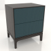 3d model Bedside table FARGO 2 drawers with milled facades (sea wave, wenge oak, option 1) - preview