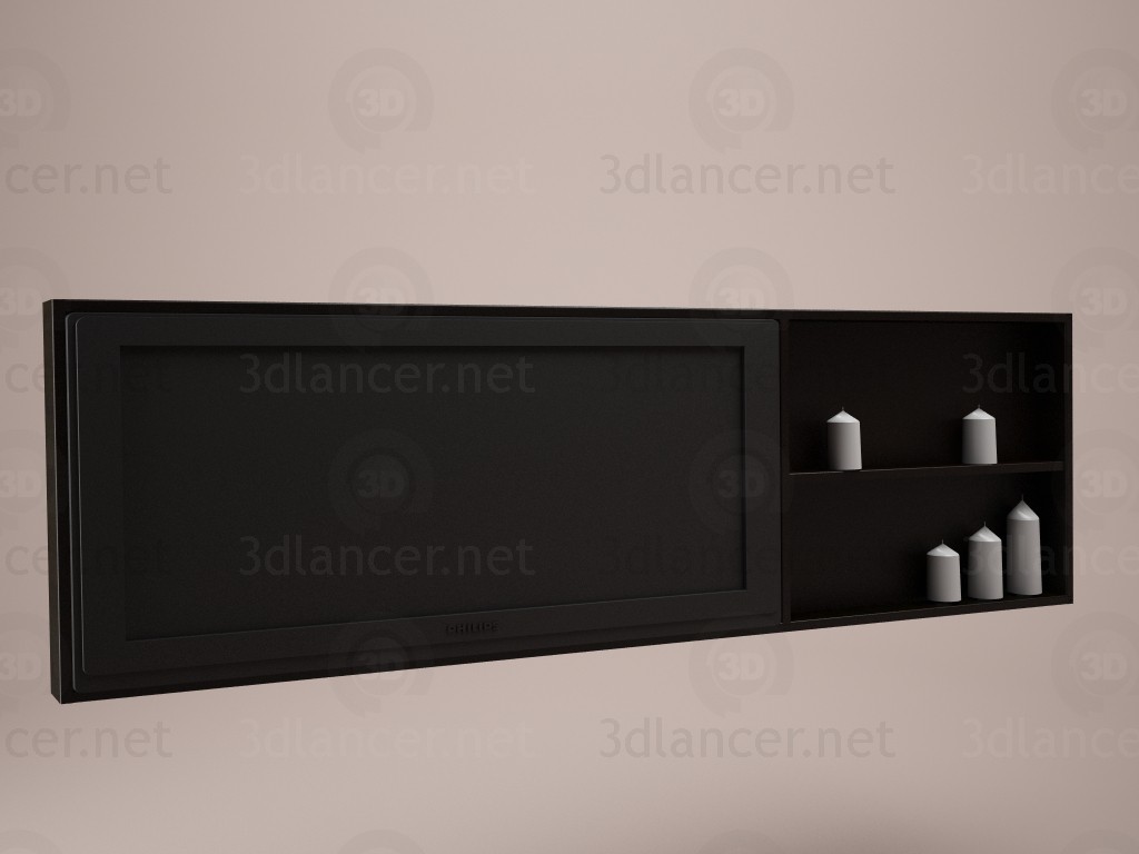 3d model Shelf for TV on the wall - preview