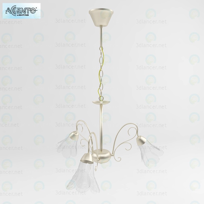 3d Chandelier Accento Lighting Korra model buy - render